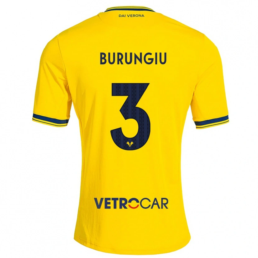 DanxenレディースLuca Burungiu#3イエロー レッドアウェイシャツ2026/27ジャージーユニフォーム