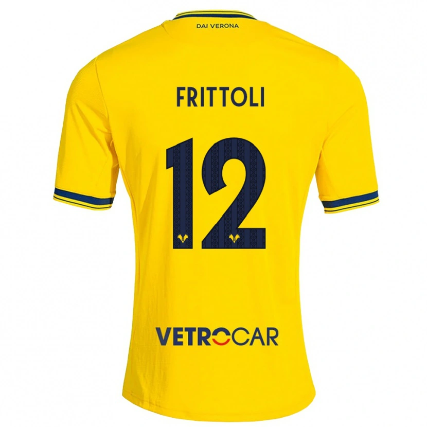 DanxenレディースRiccardo Frittoli#12イエロー レッドアウェイシャツ2026/27ジャージーユニフォーム