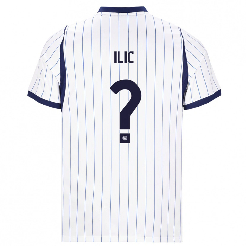 DanxenレディースNovak Ilic#0ホワイト ネイビーブルーアウェイシャツ2026/27ジャージーユニフォーム