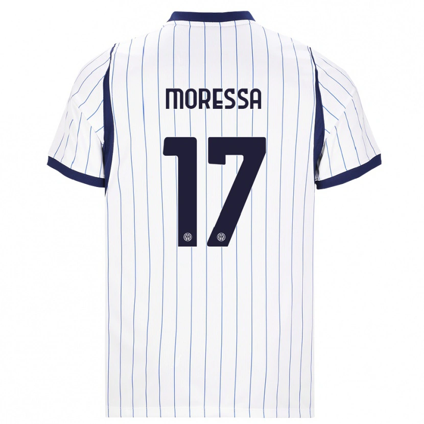 DanxenレディースKevin Moressa#17ホワイト ネイビーブルーアウェイシャツ2026/27ジャージーユニフォーム