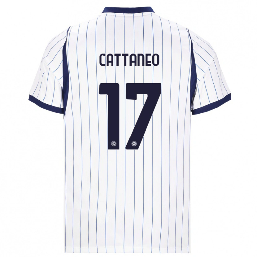 DanxenレディースFilippo Cattaneo#17ホワイト ネイビーブルーアウェイシャツ2026/27ジャージーユニフォーム