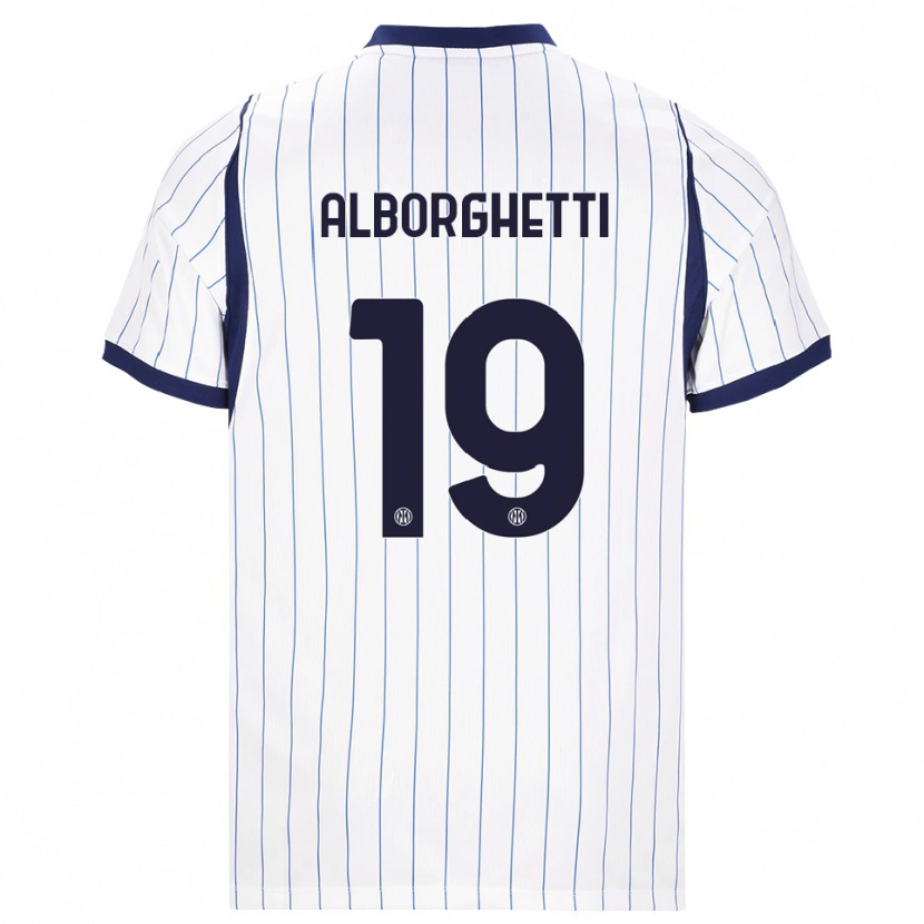 DanxenレディースLisa Alborghetti#19ホワイト ネイビーブルーアウェイシャツ2026/27ジャージーユニフォーム