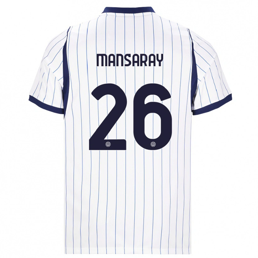 DanxenレディースJasmin Mansaray#26ホワイト ネイビーブルーアウェイシャツ2026/27ジャージーユニフォーム
