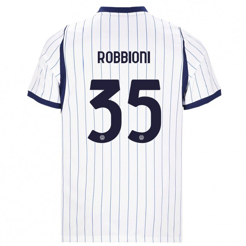 DanxenレディースMatilde Robbioni#35ホワイト ネイビーブルーアウェイシャツ2026/27ジャージーユニフォーム
