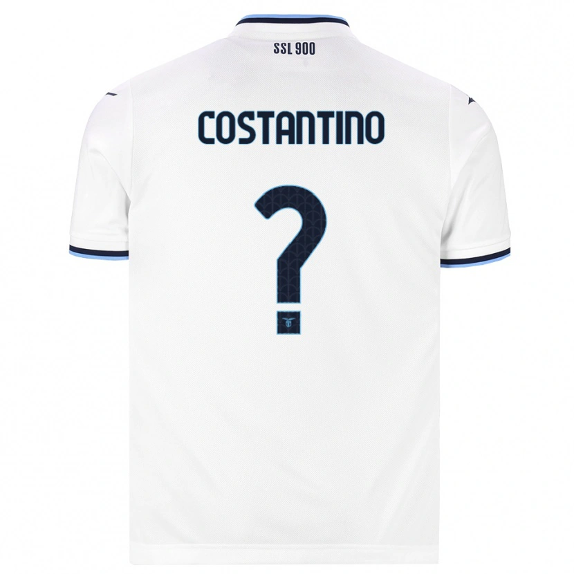 DanxenレディースDavide Costantino#0ホワイト ネイビーブルーアウェイシャツ2026/27ジャージーユニフォーム