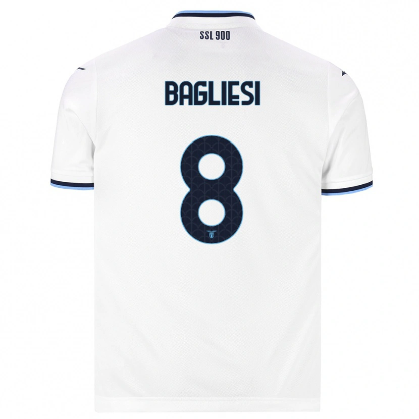 DanxenレディースThomas Bagliesi#8ホワイト ネイビーブルーアウェイシャツ2026/27ジャージーユニフォーム