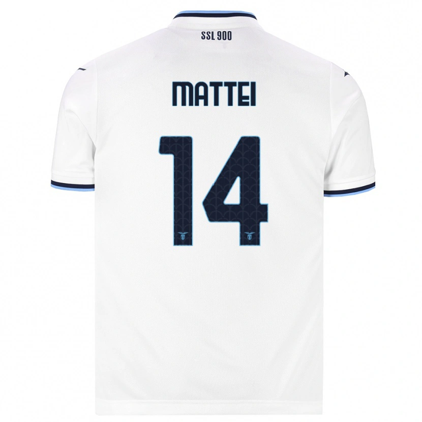 DanxenレディースSarah Mattei#14ホワイト ネイビーブルーアウェイシャツ2026/27ジャージーユニフォーム