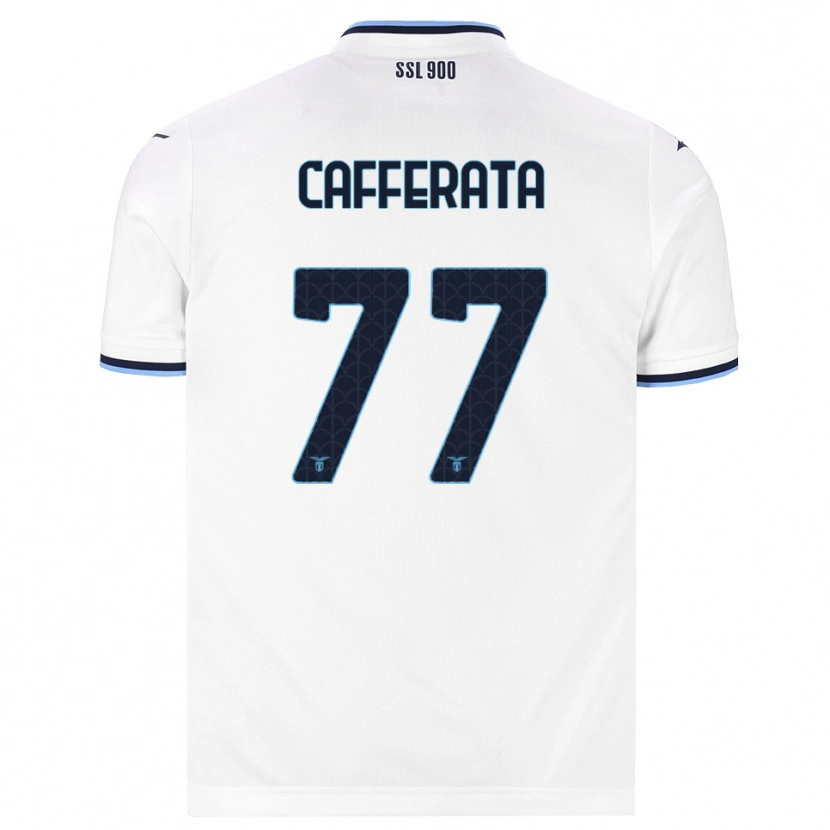 DanxenレディースFederica Cafferata#77ホワイト ネイビーブルーアウェイシャツ2026/27ジャージーユニフォーム