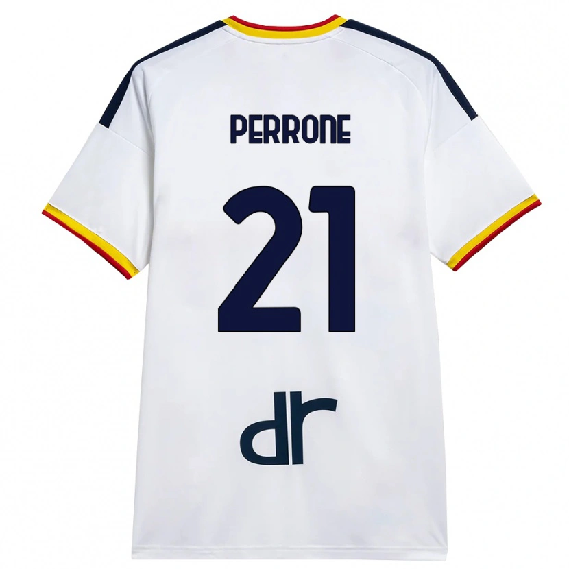 DanxenレディースSamuele Perrone#21ホワイト イエロー レッドアウェイシャツ2026/27ジャージーユニフォーム