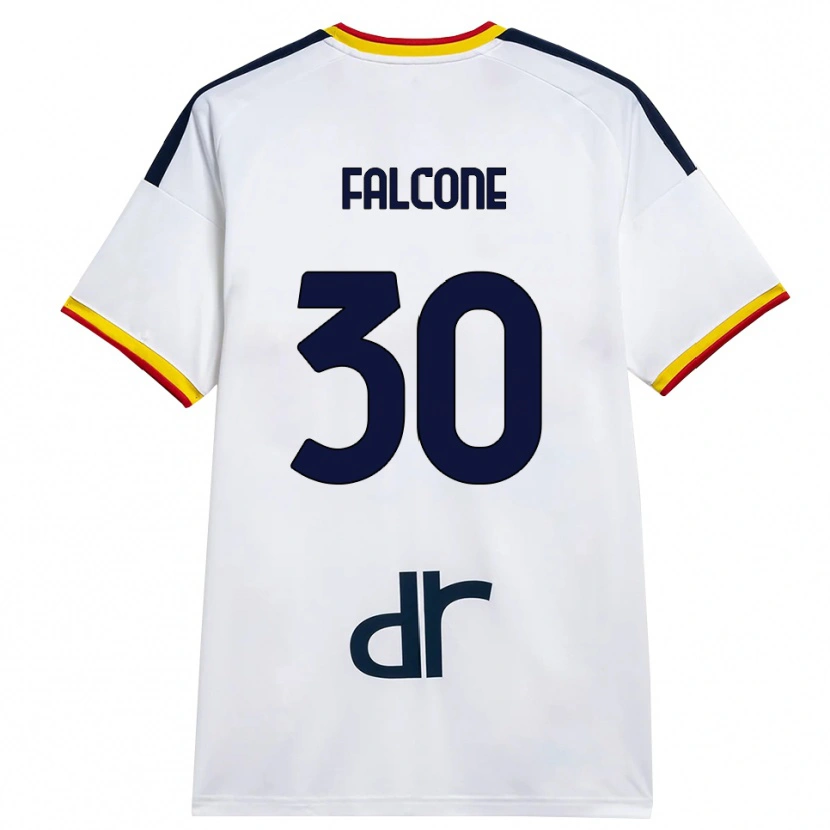 Danxenレディースヴラディミーロ・ファルコーネ#30ホワイト イエロー レッドアウェイシャツ2026/27ジャージーユニフォーム