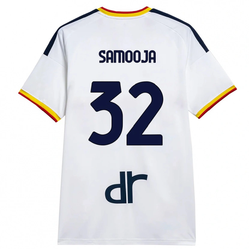 DanxenレディースJasper Samooja#32ホワイト イエロー レッドアウェイシャツ2026/27ジャージーユニフォーム