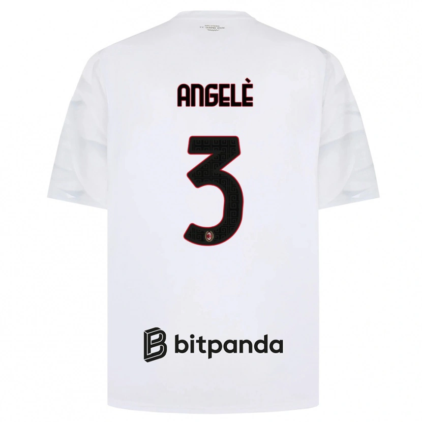 DanxenレディースGregorio Angelè#3ホワイト レッド ブラックアウェイシャツ2026/27ジャージーユニフォーム