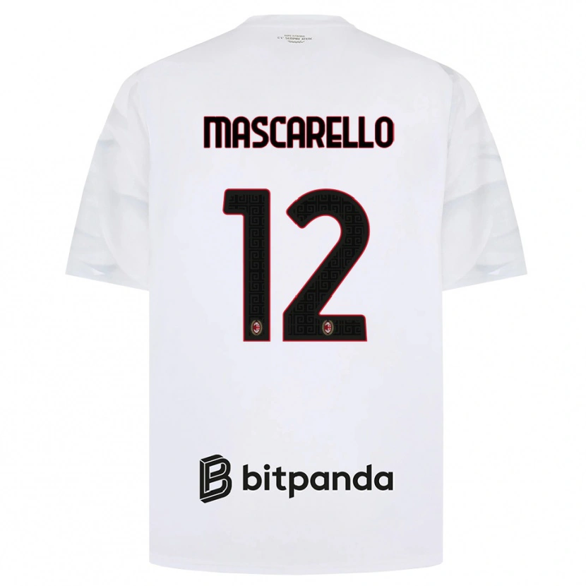 Danxenレディースマルタ・マスカレッロ#12ホワイト レッド ブラックアウェイシャツ2026/27ジャージーユニフォーム