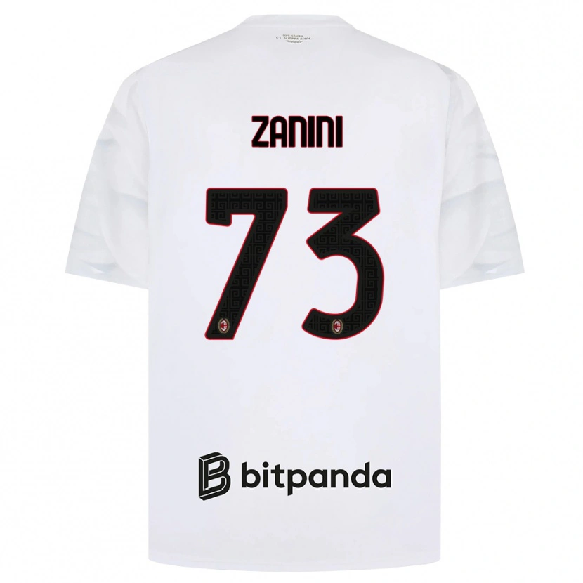 DanxenレディースPaola Zanini#73ホワイト レッド ブラックアウェイシャツ2026/27ジャージーユニフォーム