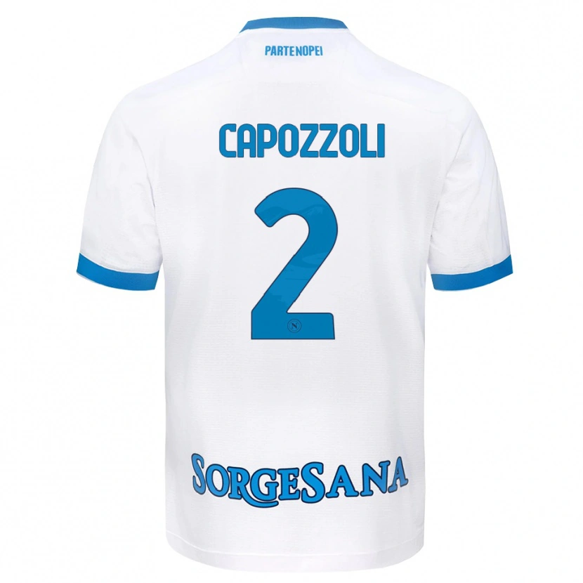 DanxenレディースEmanuele Capozzoli#2ホワイト スカイブルーアウェイシャツ2026/27ジャージーユニフォーム