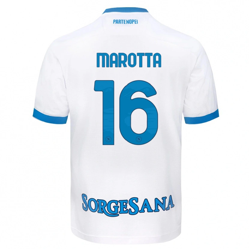 DanxenレディースGabriele Marotta#16ホワイト スカイブルーアウェイシャツ2026/27ジャージーユニフォーム