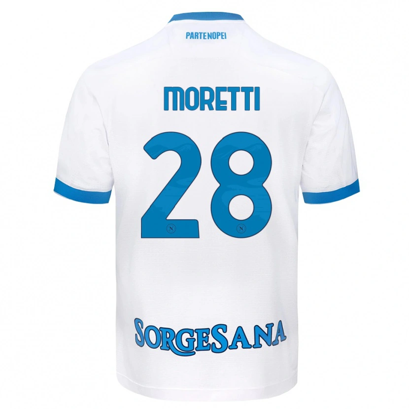 DanxenレディースGinevra Moretti#28ホワイト スカイブルーアウェイシャツ2026/27ジャージーユニフォーム