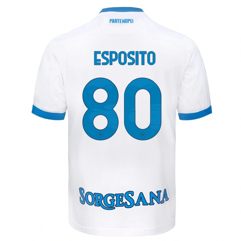 DanxenレディースLuigi Esposito#80ホワイト スカイブルーアウェイシャツ2026/27ジャージーユニフォーム