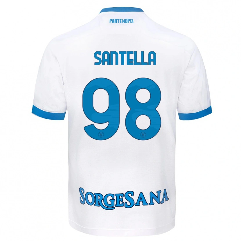 DanxenレディースAlessandro Santella#98ホワイト スカイブルーアウェイシャツ2026/27ジャージーユニフォーム