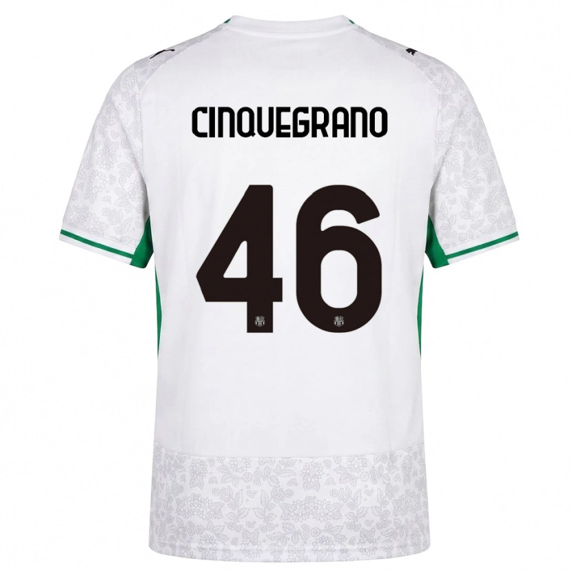 DanxenレディースSimone Cinquegrano#46ホワイト ブラック グリーンアウェイシャツ2026/27ジャージーユニフォーム