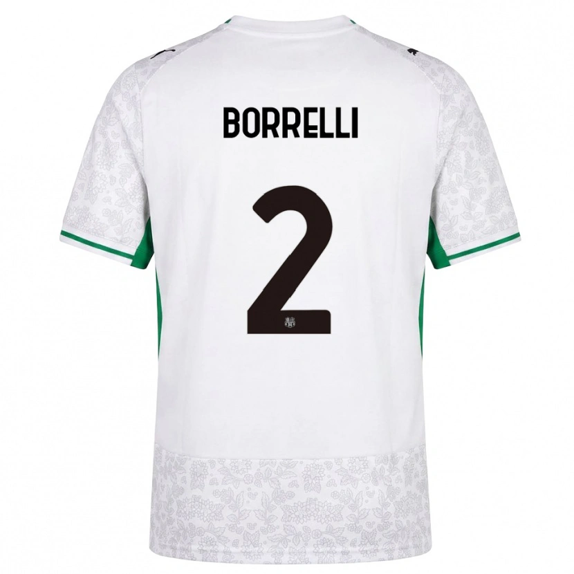 DanxenレディースMichele Borrelli#2ホワイト ブラック グリーンアウェイシャツ2026/27ジャージーユニフォーム