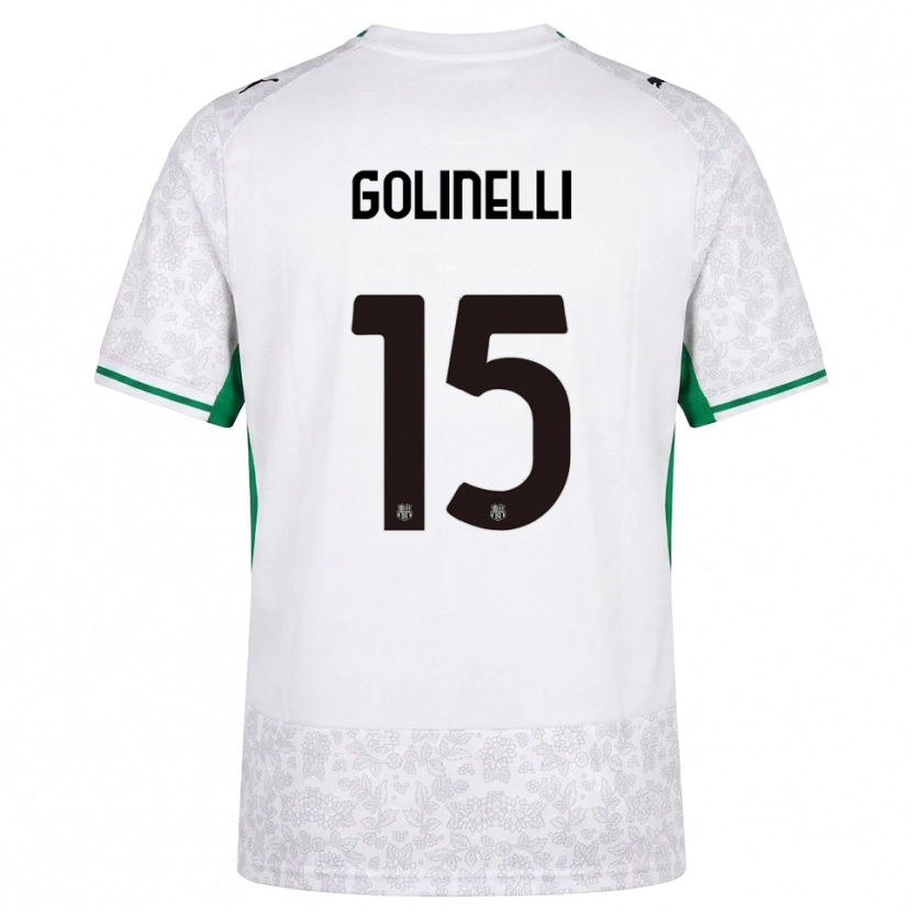 DanxenレディースEmanuele Golinelli#15ホワイト ブラック グリーンアウェイシャツ2026/27ジャージーユニフォーム
