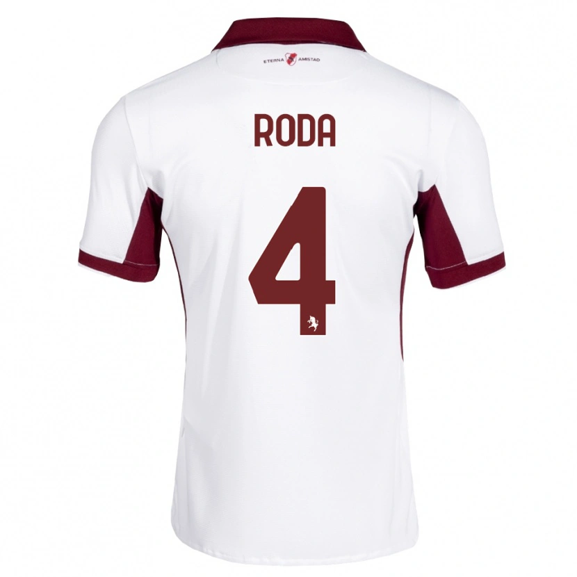 DanxenレディースAlex Roda#4バーガンディ ホワイト レッドアウェイシャツ2026/27ジャージーユニフォーム