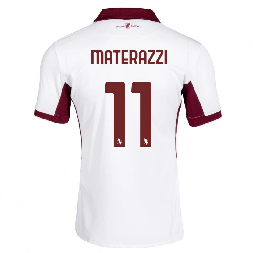DanxenレディースGianfilippo Materazzi#11バーガンディ ホワイト レッドアウェイシャツ2026/27ジャージーユニフォーム