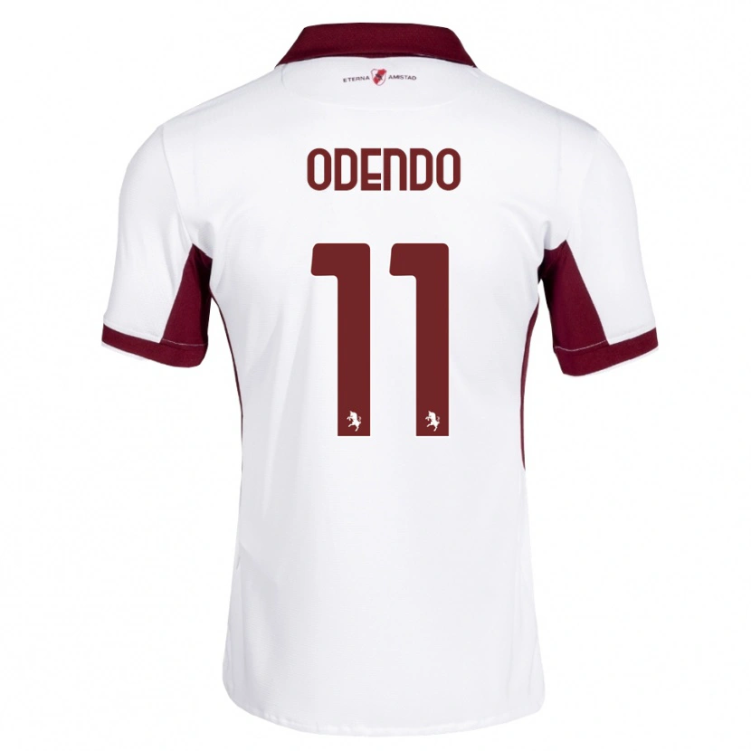 DanxenレディースPatrick Odendo#11バーガンディ ホワイト レッドアウェイシャツ2026/27ジャージーユニフォーム