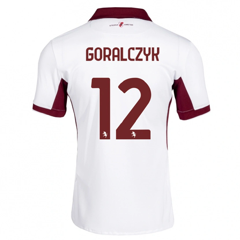 DanxenレディースKarol Goralczyk#12バーガンディ ホワイト レッドアウェイシャツ2026/27ジャージーユニフォーム