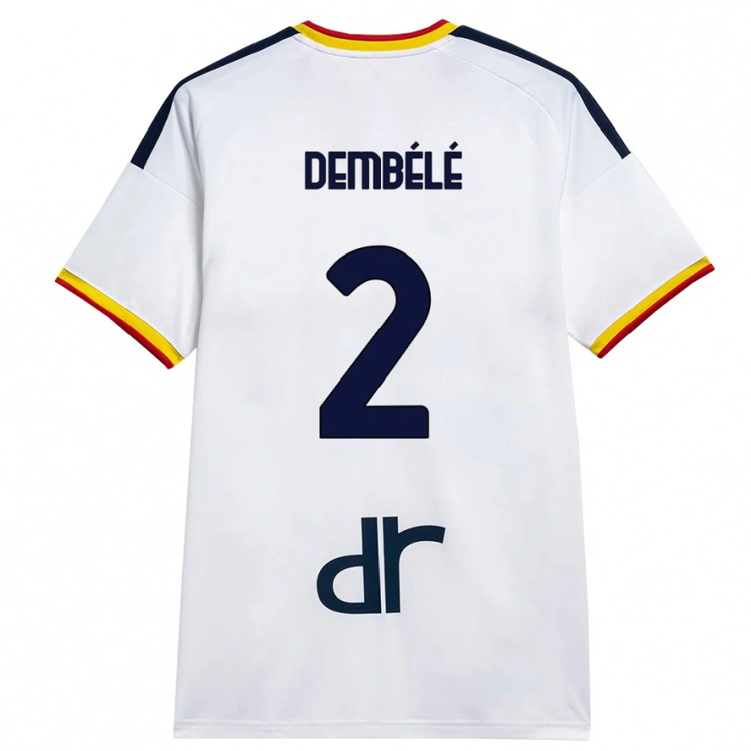 Danxenレディースアリ・デンベレ#2ホワイト イエロー レッドアウェイシャツ2026/27ジャージーユニフォーム