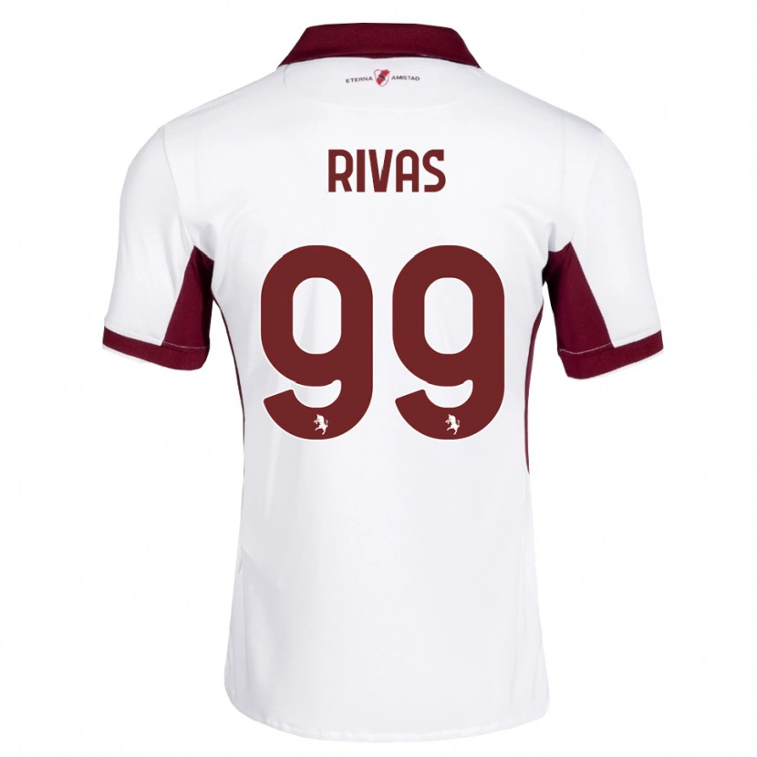 DanxenレディースFeder Rivas#99バーガンディ ホワイト レッドアウェイシャツ2026/27ジャージーユニフォーム