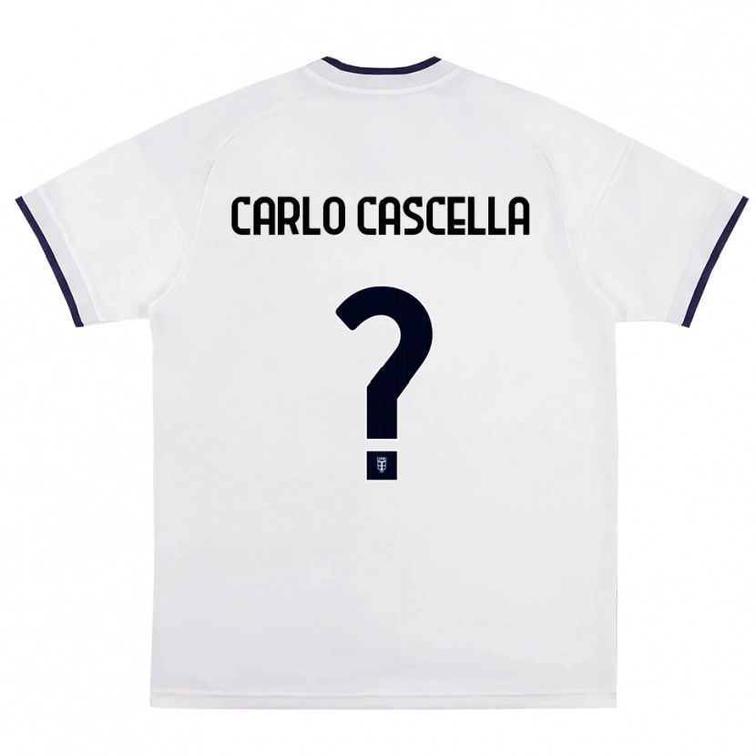DanxenレディースWilliam Carlo Cascella#0ホワイト レッド ロイヤルブルーアウェイシャツ2026/27ジャージーユニフォーム