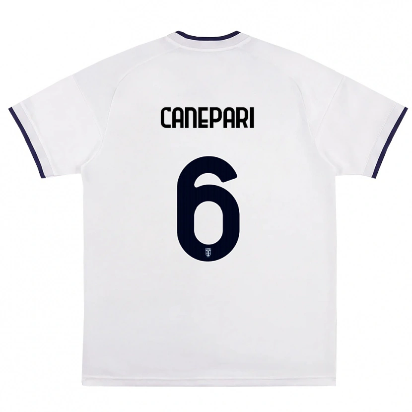 DanxenレディースLorenzo Canepari#6ホワイト レッド ロイヤルブルーアウェイシャツ2026/27ジャージーユニフォーム