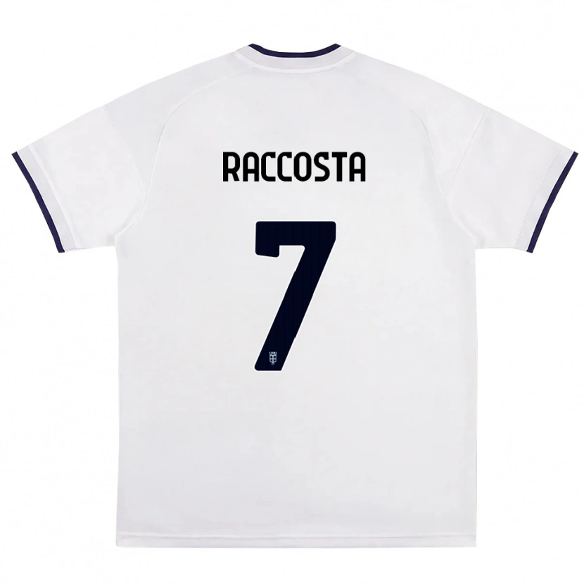 DanxenレディースJacopo Raccosta#7ホワイト レッド ロイヤルブルーアウェイシャツ2026/27ジャージーユニフォーム