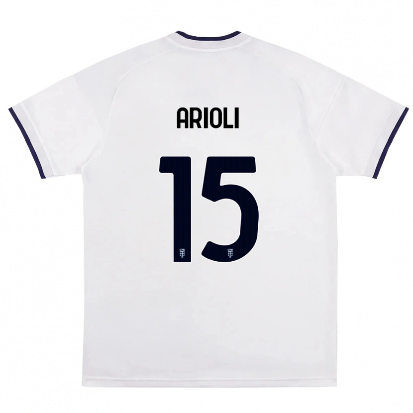 DanxenレディースMattia Arioli#15ホワイト レッド ロイヤルブルーアウェイシャツ2026/27ジャージーユニフォーム