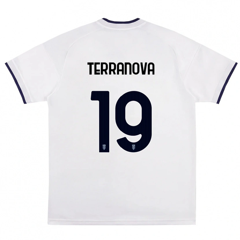 DanxenレディースMattia Terranova#19ホワイト レッド ロイヤルブルーアウェイシャツ2026/27ジャージーユニフォーム
