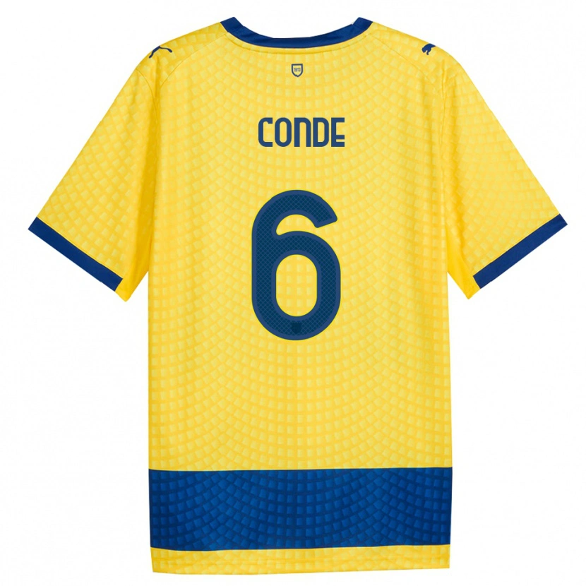 DanxenレディースBernardo Conde#6イエロー ブルー ブラックアウェイシャツ2026/27ジャージーユニフォーム