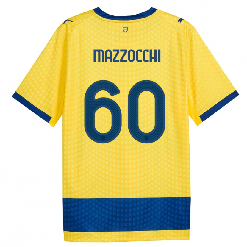 DanxenレディースAlessandro Mazzocchi#60イエロー ブルー ブラックアウェイシャツ2026/27ジャージーユニフォーム