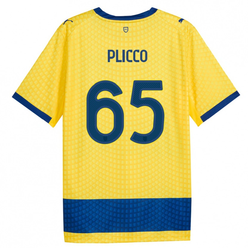 DanxenレディースElia Plicco#65イエロー ブルー ブラックアウェイシャツ2026/27ジャージーユニフォーム