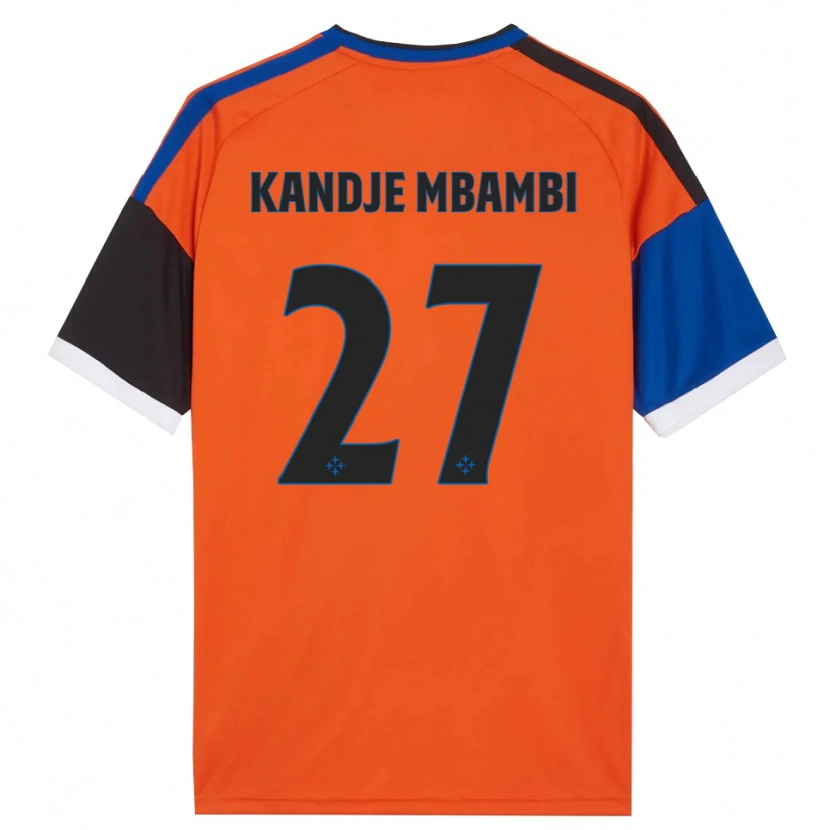 DanxenレディースJeremy Mbambi#27オレンジ ブルー ブラック ホワイトアウェイシャツ2026/27ジャージーユニフォーム