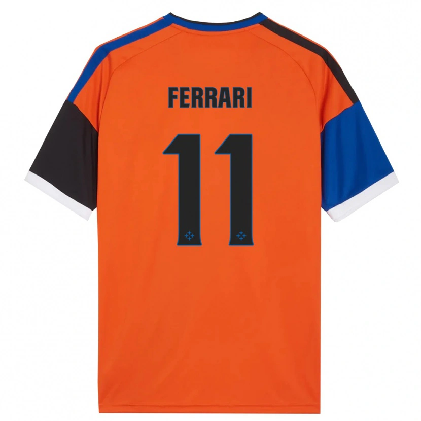 DanxenレディースTommaso Ferrari#11オレンジ ブルー ブラック ホワイトアウェイシャツ2026/27ジャージーユニフォーム