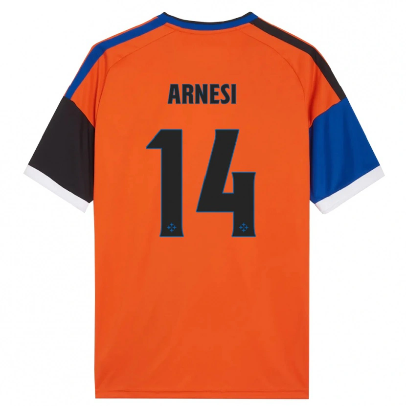 DanxenレディースLorenzo Arnesi#14オレンジ ブルー ブラック ホワイトアウェイシャツ2026/27ジャージーユニフォーム