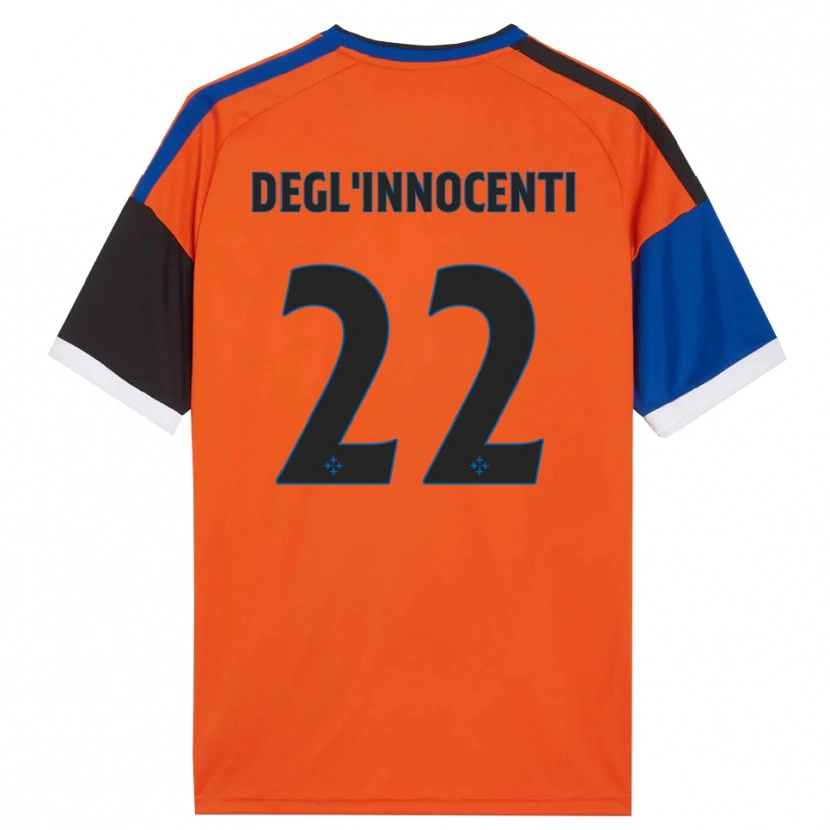 DanxenレディースLuca Degl'innocenti#22オレンジ ブルー ブラック ホワイトアウェイシャツ2026/27ジャージーユニフォーム