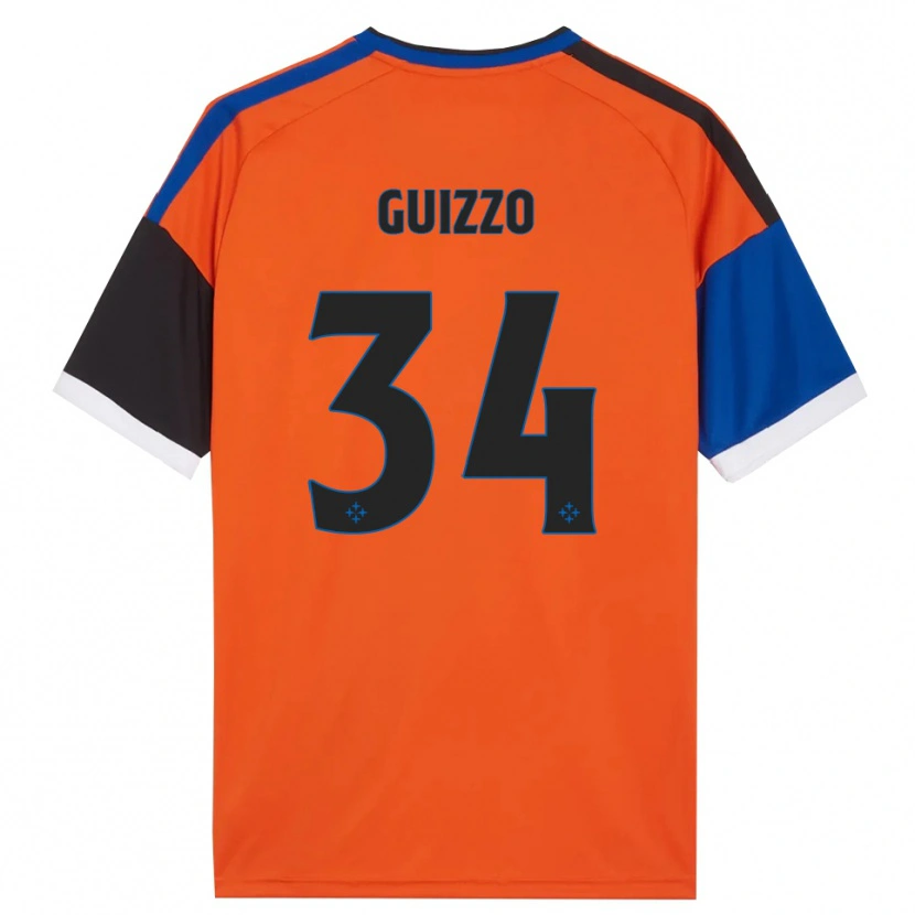 DanxenレディースTommaso Guizzo#34オレンジ ブルー ブラック ホワイトアウェイシャツ2026/27ジャージーユニフォーム