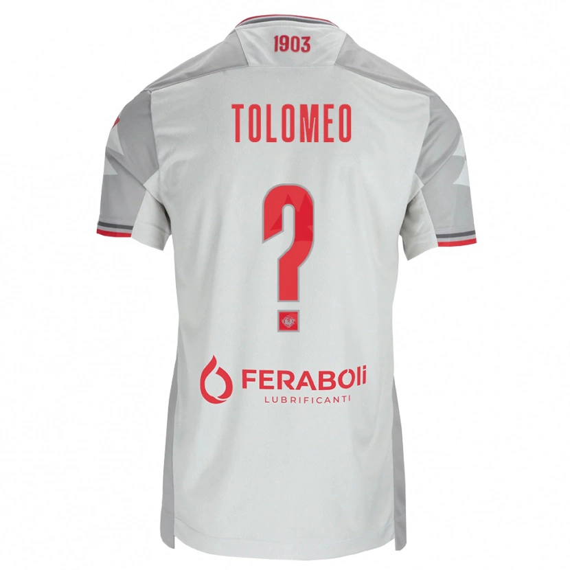 DanxenレディースGabriel Tolomeo#0グレー ホワイト レッドアウェイシャツ2026/27ジャージーユニフォーム