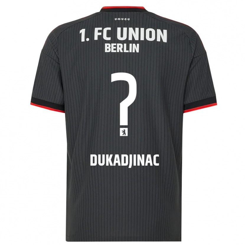 DanxenレディースTarik Dukadjinac#0ブラック ホワイトレッドアウェイシャツ2026/27ジャージーユニフォーム