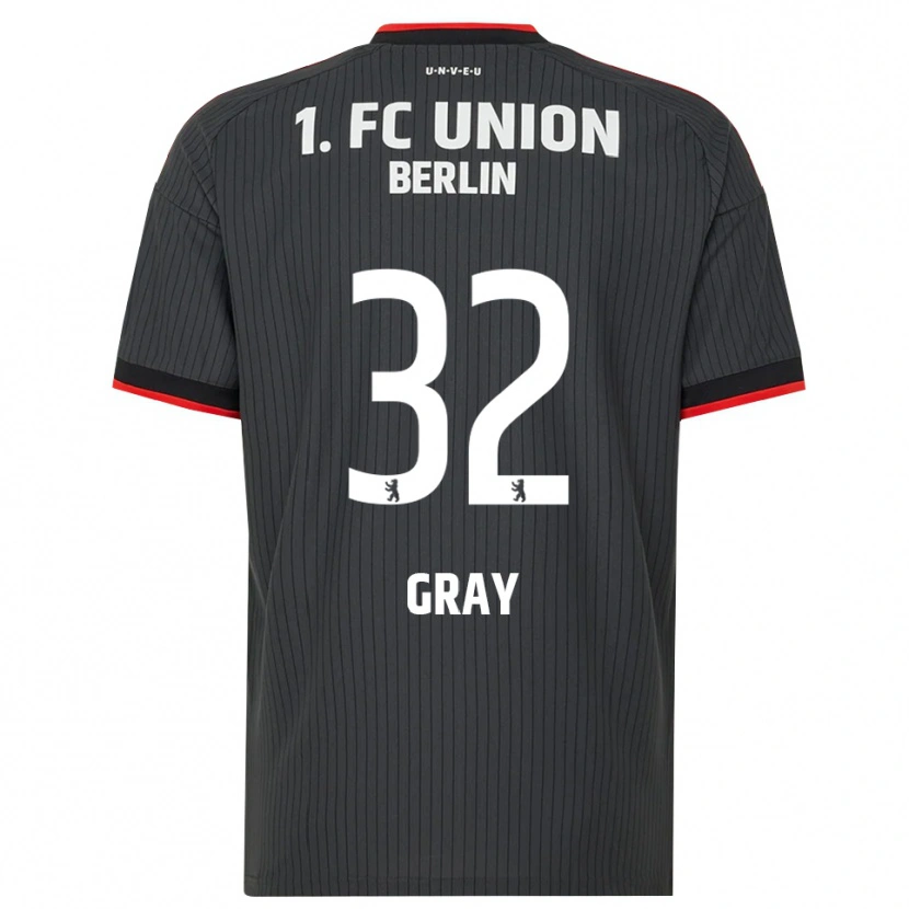 DanxenレディースMekhi Gray#32ブラック ホワイトレッドアウェイシャツ2026/27ジャージーユニフォーム