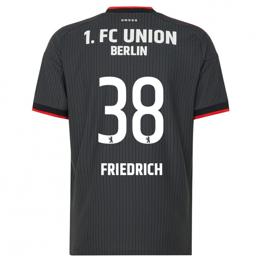 DanxenレディースJulien Friedrich#38ブラック ホワイトレッドアウェイシャツ2026/27ジャージーユニフォーム