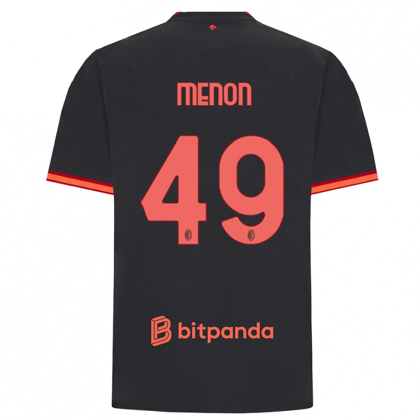 DanxenレディースLuca Menon#49ブラック レッドサードユニフォームシャツ2026/27ジャージーユニフォーム